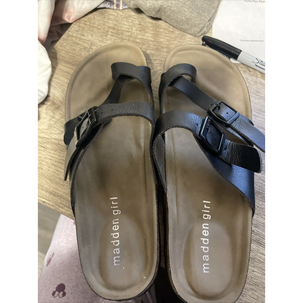 Madden Girl Sandals Brycee Silver Rhinestone Women's Size 6M
